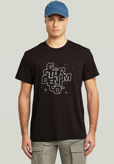 G-Star Raw Mens Black Hd Print R T-Shirt
