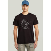 G-Star Raw Mens Black Hd Print R T-Shirt