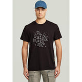 G-Star Raw Mens Black Hd Print R T-Shirt