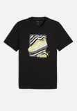 Puma Mens Graphic Stacked T-Shirts In Black