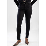 Sissy boy Robyn Black Sateen Mid Waist Skinny Pants