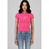 Sissy Boy Womens Wild Heart Baby T-Shirt In Bright Pink