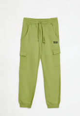 Jeep Kids Cargo Fleece Jogger Pants Bay Leaf