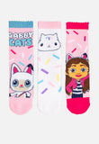 Girls 3 Pack Socks Gabby'S Dollhouse Multi 9 - 12 Years