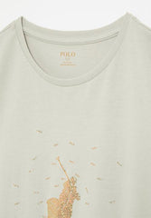 Polo 0055028 Gilrs Olivia Printed Ls Tee Putty