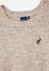 Polo Boys Paul Colour Blocked Knit Jersey In Oatmeal