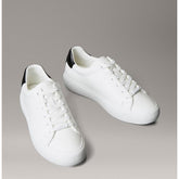 Calvin Klein Womens Lth Lace Up Sneaker White And Black