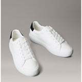 Calvin Klein Womens Lth Lace Up Sneaker White And Black