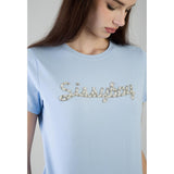 Sissy boy Womens Regular T-shirt With Raised Pearl In Blue