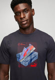Puma Men Graphic Sneaker Tee M Navy