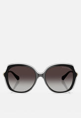 Michael Kors Womens Oversized Square Sunglasses In Black/Transparent
