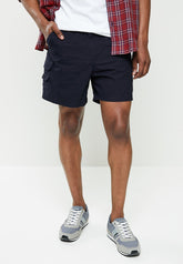 Jeep Fixed Waistband Mountain Shorts In Navy