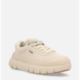 Palladium Womens Pallapop Lo Suede Shoes In Sand