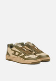 Diesel Mens S-Ukiyo V2 Low Sneakers In White and Olive