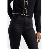 Sissy boy Robyn Black Sateen Mid Waist Skinny Pants