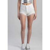 Sissyboy P30820 High Waist Shorts With Hem Detail White