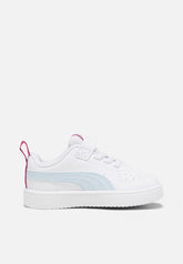 Puma Kids Rickie Ac+ Inf Shoes In White & Icy Blue