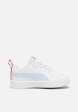 Puma Kids Rickie Ac+ Inf Shoes In White & Icy Blue