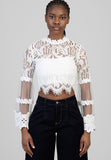 Sissy Boy Longsleeve In Your World Blouse In Off White