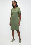 Polo Womens Nandi T-Shirt Dress In Olive Green