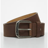 Ben Sherman Men Target Emboss Leather Belt Tan