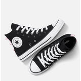 Converse Ladies Chuck Taylor Bow & Studs All Star In Black & Pink