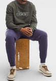 Jeep Mens Core Applique Fleece Crewneck Green