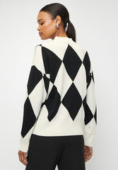 Pringle Nora Merino Jersey Black And White