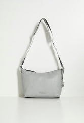Guess Maleena Converible Top Zip Bag In Dove Grey