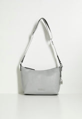 Guess Maleena Converible Top Zip Bag In Dove Grey