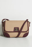 Polo Womens Cabana Flapover Sling Bag In Beige