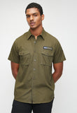 Jeep Mens M Twill Service Shirt In Olive Green