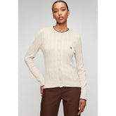 Pringle Womens Angie Viscose Cardigan In Stone