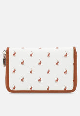 Polo Iconic Medium Zip Around Purse White