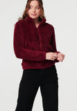 Stella Morgan Long Sleeve Zip Through Teddy Jacket In Red