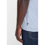 Guess Mens Embroideredhirt In Blue
