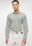 Polo Mens Geo Printed Long Sleeve Shirt In Green