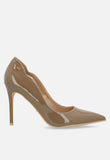 Miss Black Ladies Lola 1 Heels In Taupe