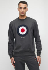 Ben Sherman Mens Target Crew Sweater Charcoal