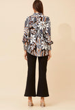 Izabel London Ladies Hick Cuff Button Shirt In Navy