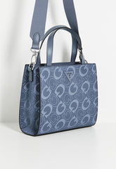 Guess Mini Tote Bag In Navy