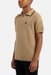 Polo Boys Sipho Knitted Short Sleeves Golfer Camel