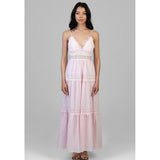 Sissy Boy Tiered Lace Maxi Dress In Baby Pink