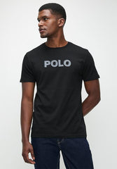 Polo HD Logo Printed T-Shirts For Men In Black