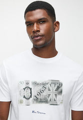 Ben Sherman Pound Sterling Mens T-Shirt In White