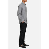 Polo Mens Classic Plain Oxford Long Sleeves Shirt In Charcoal
