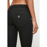Guess Womens Low Rise Skinny Jeans In Black Wash