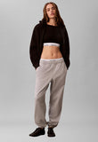Calvin Klein Unisex Monologo French Terry Jogger In Grey
