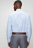 Pringle Mens Gilbert Check Long Sleeve Classic Shirt In Blue