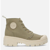 Palladium Womens Pallabase Twill Shoes In Dune